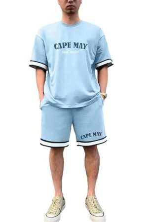 NOBERO Mens Cotton Blend Printed Coord Set