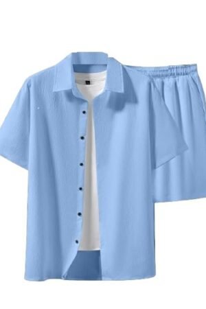 Flosive Creation Men's Popcorn Fabric Co-ord Set