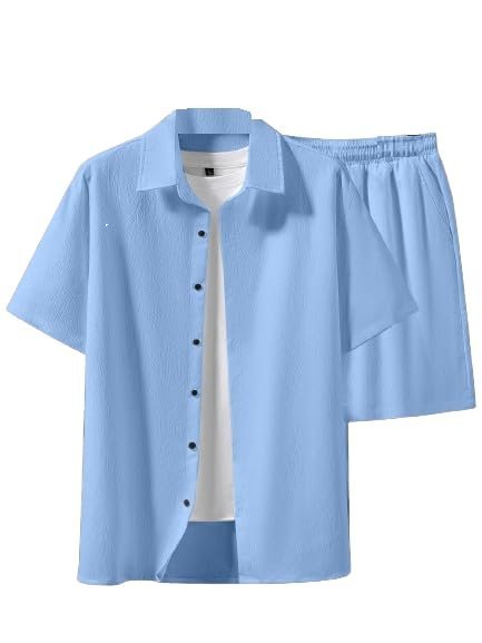 Flosive Creation Men's Popcorn Fabric Co-ord Set