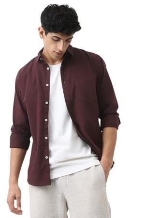 Urbano Fashion Men's Cotton Full Sleeve Regular Fit Casual Solid Shirt