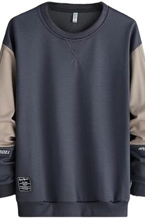 WOFOSY SY153 Men's Hoodie, Autumn Clothing, Casual, Round Collar, Soft T-shirt, Stylish, Large Size, Spring, Autumn, Winter