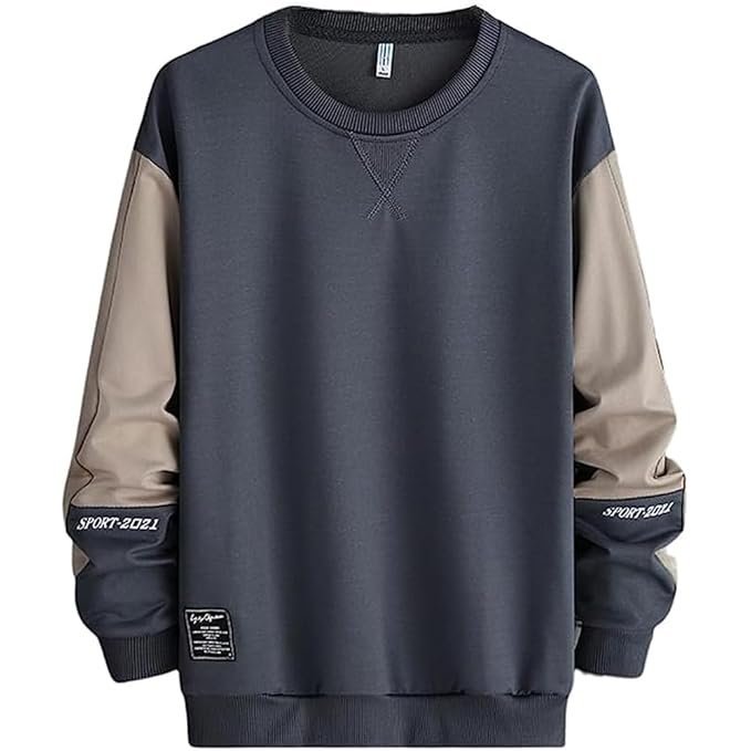 WOFOSY SY153 Men's Hoodie, Autumn Clothing, Casual, Round Collar, Soft T-shirt, Stylish, Large Size, Spring, Autumn, Winter