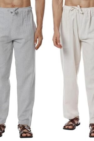 Aatman One Size Men's Eco-Friendly Cotton Pyjama Pack of 2