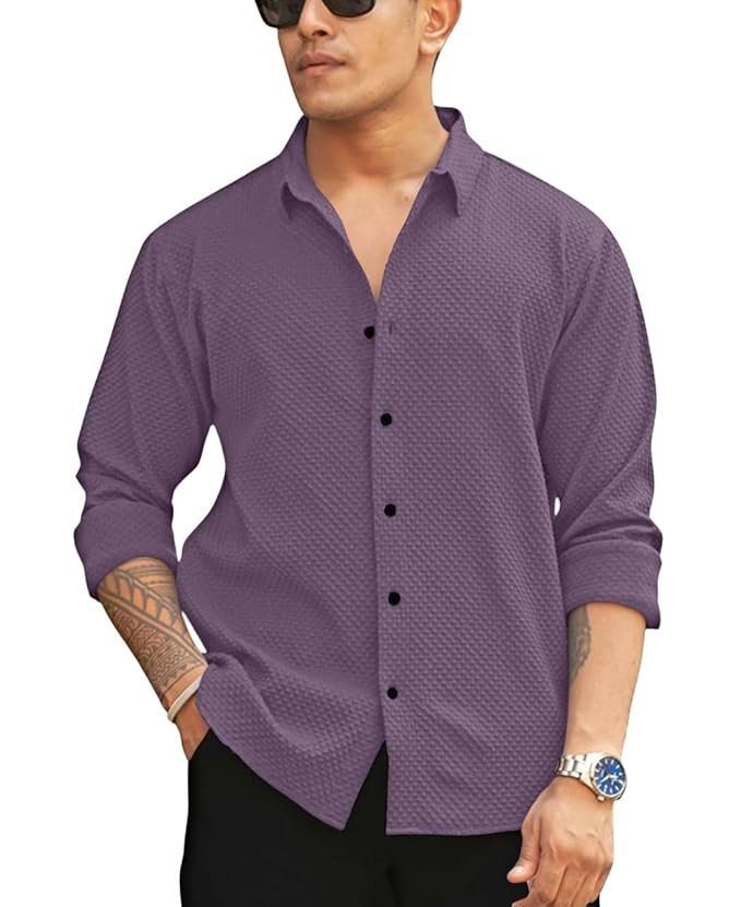 Men's Solid Linen Cotton Shirt_Casual_Plain_Full Sleeve_Summer-Regular Fit_Men Stylish Shirt_Full-JIO-Second