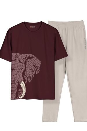 BULLMER Trendy Clothing Set with Oversized T-Shirt & Pants Co-ords for Men