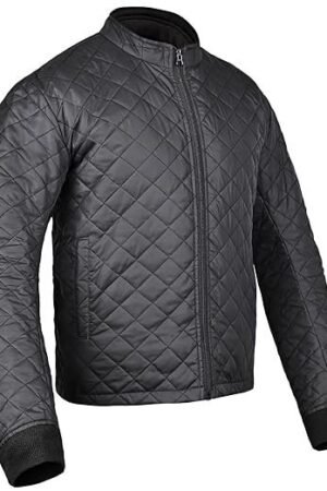 Allextreme Winter Liner for Riding Jacket Quilted Water Resistant Full Sleeved Thermal Running Softshell Windbreaker Jackets (M, Black)