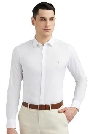 Allen Solly Men Cotton Plain Slim Fit Shirt