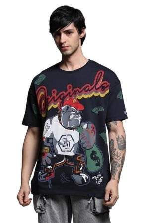 JACK & JONES Men's Cotton Graphic Oversized Fit T-Shirt