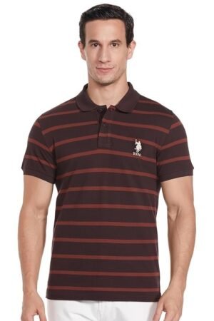 U.S.POLO ASSN. Men's Striped Regular Fit Polo Shirt