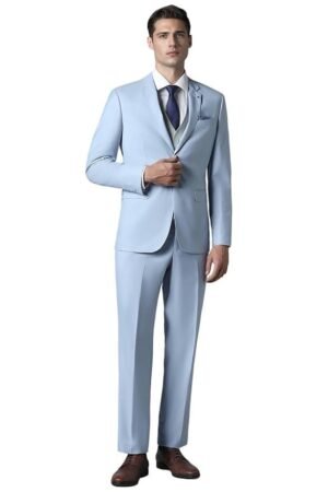 Louis Philippe Men's Polyester Blend Three Piece Suit-Dress Set