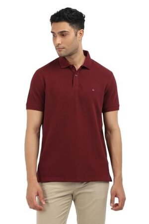 Tommy Hilfiger Men's Cotton Solid Regular Fit Polo