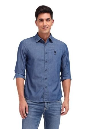 U.S. Polo Assn. Denim Co. Men's Solid Slim Fit Shirt