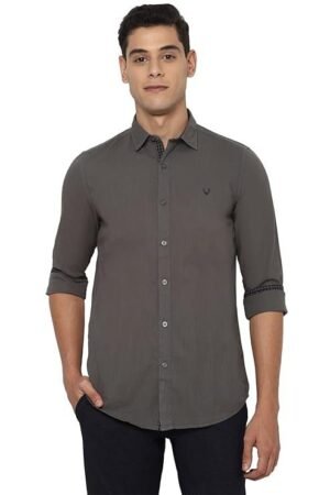 Allen Solly Men Cotton Plain Slim Fit Shirt