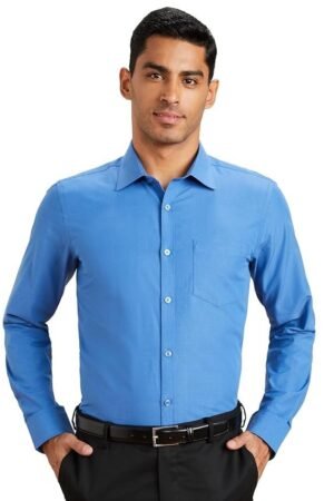 Symbol Men's Cotton Rich Formal Shirt | Plain | Full Sleeve - Regular Fit