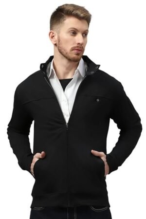 Dream of Glory Inc. Men's Standard Length Cotton Blend Solid Regular Jacket