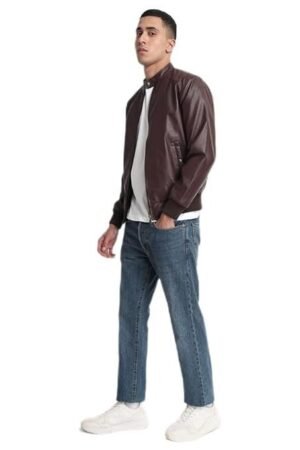 Bewakoof Men's Solid Regular Fit Full Sleeve Stand Collar Nylon Jacket