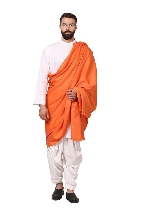 Pashtush Men's Wool Kesari Baba Lohi Shawl