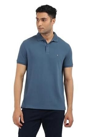 Tommy Hilfiger Men's Cotton Solid Regular Fit Polo