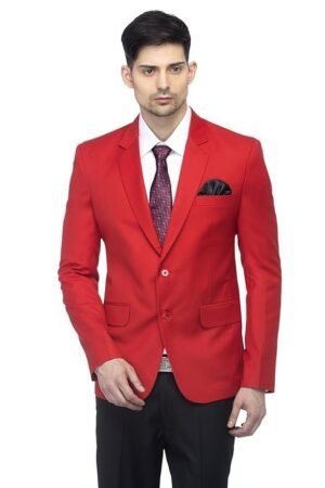 FAVOROSKI Designer Men's Slim Fit Notched Lapel Single Breasted Solid Blazer